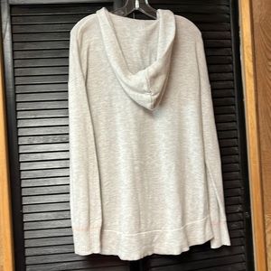 New, never worn hooded sweater ; grey and pink. Tags have been removed.